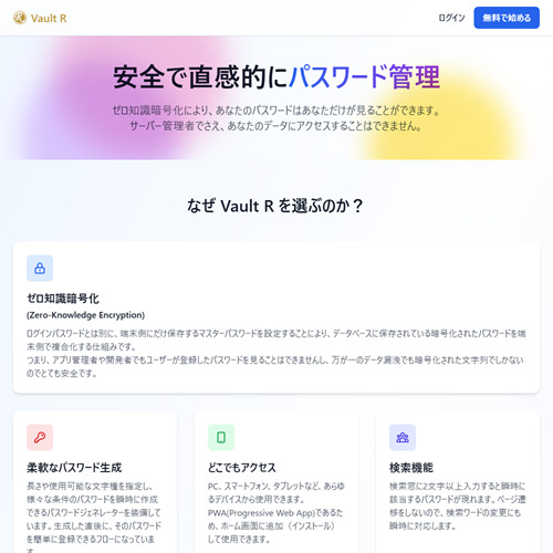 パスワード管理アプリ